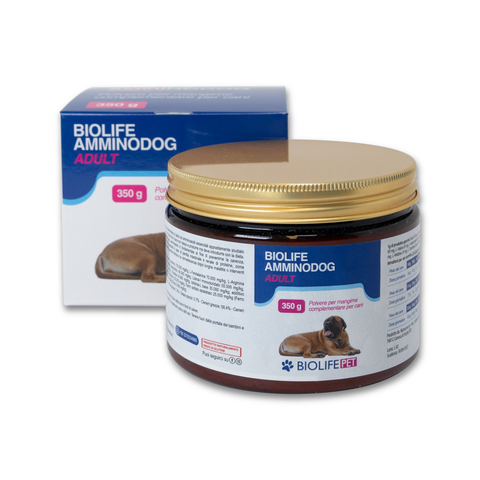 Biolife AmminoDog Adult | Cani Taglia Grande | Mangime Complementare di Calcio ed Amminoacidi | 350g