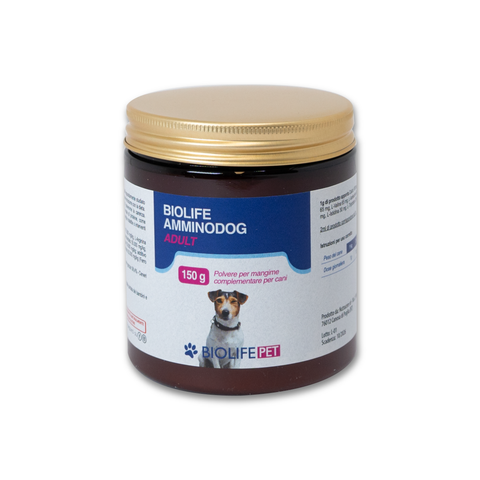 Biolife AmminoDog Adult | Cani Taglia Piccola | Mangime Complementare di Calcio ed Amminoacidi | 150 g