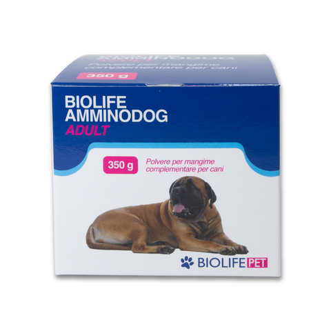 Biolife AmminoDog Adult | Cani Taglia Grande | Mangime Complementare di Calcio ed Amminoacidi | 350g