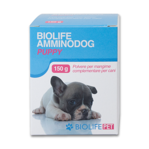 Biolife AmminoDog Puppy | Cani Taglia Piccola | Mangime Complementare di Calcio ed Amminoacidi | 150g