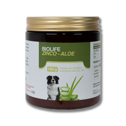 Biolife Zinco Aloe | Mangime Complementare di Succo di Carota, Aloe Vera e Zinco | 100 g